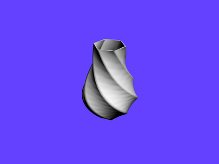 torsion vase déco floue 3d print model - Mito3D