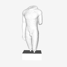 torso adam louvre paris sanat le muse du Müzesi Fransa 3d print model - Mito3D