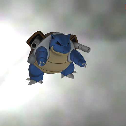 tortank gioco blastoise Pokemon 3D print model - Mito3D