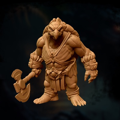 tortle barbarian game dnd 3d print model - Mito3D