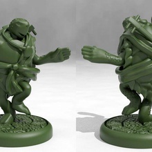 tortle monk game dd dnd dungeons dragons figure miniature miniatures tabletop wargaming toy accessories 3d print model - Mito3D
