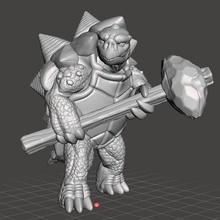 tortuoso guerrero miniatura figura fantasía juegos 3d print model - Mito3D
