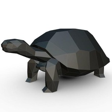 tosbağa şekil Galapagos dev Japon kağıt katlama sanatı hayvan düşük poli kaplumbağa hayvanlar sürüngen 3d print model - Mito3D