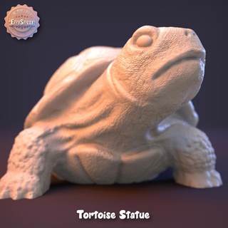 tortoise statue turtle garden animal shell realistic detailed reptile 3d print model - Mito3D