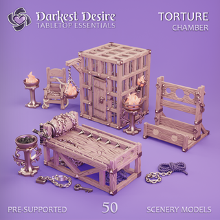 torture chamber lotr scenery terrain boardgame interior fantasy wargaming rpg dungeons dragons dnd d&d scatter tabletop miniatures dungeon prison nsfw 3d print model - Mito3D