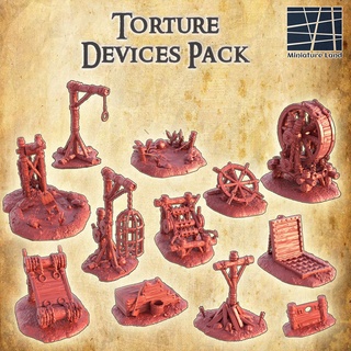 torture devices pack 28 mm tabletop terrain 3d print model - Mito3D