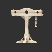 torture stocks game props stock pillory fable 3d print model - Mito3D