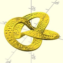 torus knot maze openscad math math_art customizer torus_knot 3d print model - Mito3D