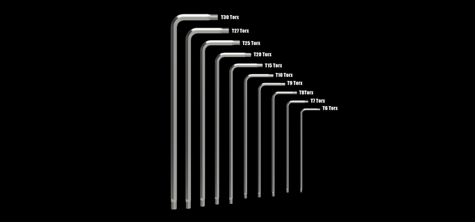 Torx Schlüssel einstellen 10 männlich abgewinkelt Schraubenschlüssel ks Werkzeuge Star Chrom Vanadium mechanisch DIY silberne Linie trx Fall Mantel Steckdosen Werkzeug 3d print model - Mito3D