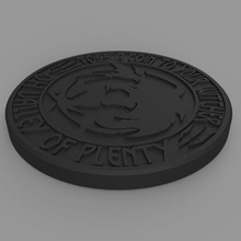 toss coin witcher 042a gadget medallion 3d print model - Mito3D