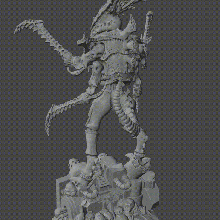 totally xenomorph rip-off stock hive router tyranid tyranids warhammer 40k wk40k tyrant swarmlord swarmy 3d print model - Mito3D