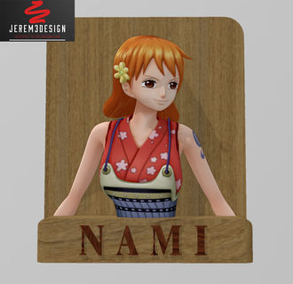 totem nami navigateur autant soutiens manga anime 3d figurine modèle impression collection personnage pirate paille chapeau équipage stl fichier objets art sculpture 3d print model - Mito3D