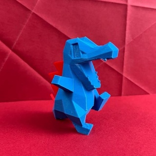 totodile low poly pokemon low-poly lowpoly faceted gen 2 ii second generation figure pok mon 3d print model - Mito3D