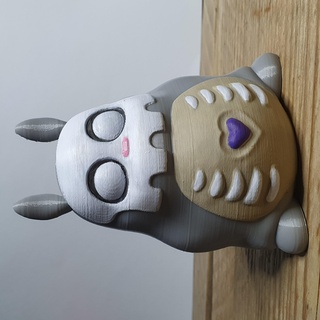 totoro chibi - halloween edition ghibli cute spooky skelton heart love forest spirit 3d print model - Mito3D