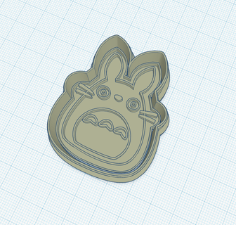 Totoro biscoito cortador 3d print model - Mito3D