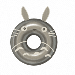 Totoro Donut porte clés tonari voisin gâteau clé bague figurine mignonne kawaii 3d print model - Mito3D