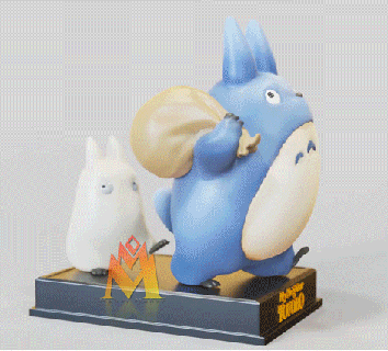 Totoro família vizinho totoro studio ghibli fanart animação estúdio hayao miyazaki fofa estátua shelve exibição decoração Admirador arte anime estatueta escultura 3d print model - Mito3D