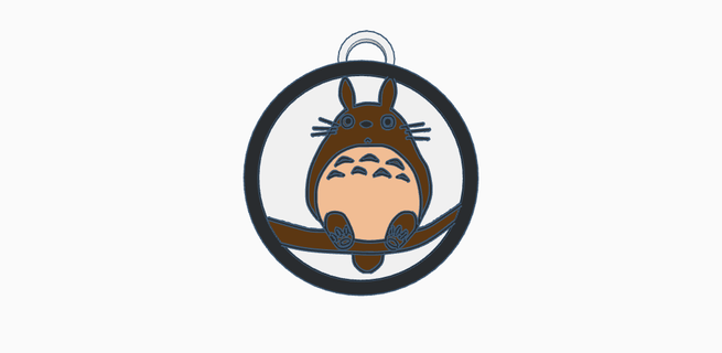 Totoro porte clés anime 3d print model - Mito3D