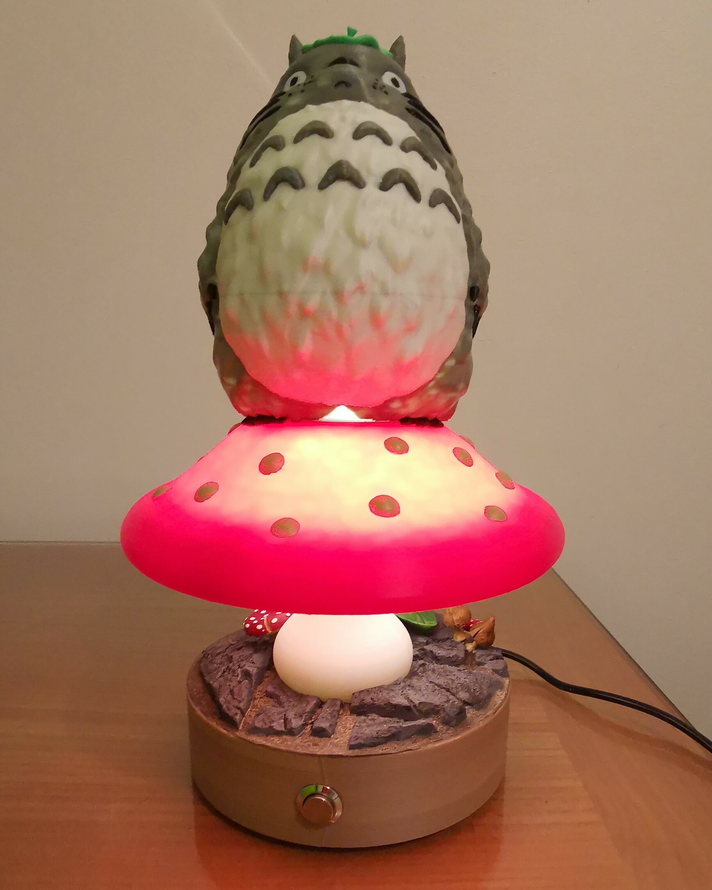 Totoro nuit lumière lampe décoration manga art enfant 3D print model - Mito3D