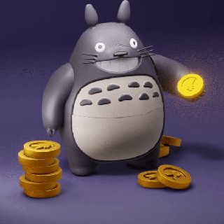 Totoro porcin banque Alcancia argent kawaii ghibli tirelire anime constructible mécanique 3d print model - Mito3D