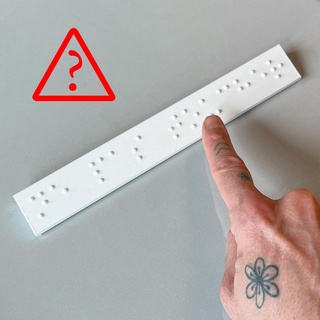 toucher braille art humour blague absurdité musée 3d print model - Mito3D