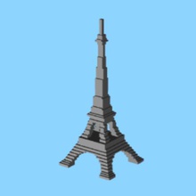 la tour eiffel de l'architecture 3d slash 3d print model - Mito3D