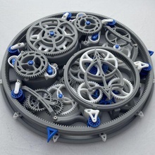tourbillon Mekanik kaçış mekanik saat mekanizma dişliler 3d print model - Mito3D