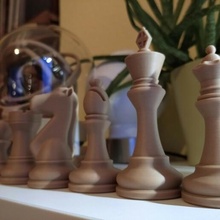 torneio Staunton xadrez conjunto madeira pla pesada m12 noz clássico 3d print model - Mito3D