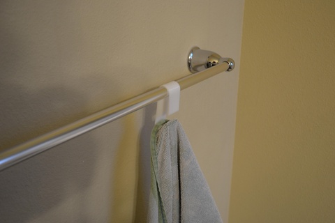 towel clip bathroom rod life hack lifehack hanger hook home improvement 3d print model - Mito3D