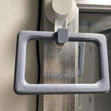 towel hanger ikea suction cup hook bathroom 3d print model - Mito3D