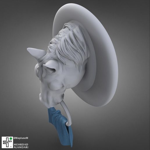 toalla soporte caballo Moda animal Arte salvaje bañera baño 3D print model - Mito3D
