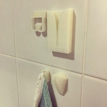 towel hook bit different home holder bathroom 3d print model - Mito3D