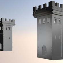 tour de jeu pièces l'élément mur pierre château les vignettes la stratégie jeux rôle borja justicia leon 3d print model - Mito3D