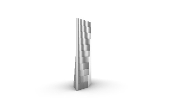 tower 01 architecture parametric design 3d print model - Mito3D