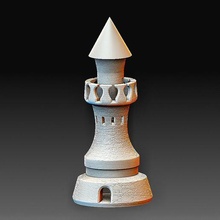 tower 2 architecture wall art high-poly printable model gadget castle 3d print model - Mito3D