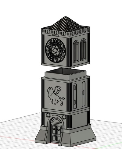 torre of veneza fraternidade diorama guerra jogos borda assassinos credo 3d print model - Mito3D