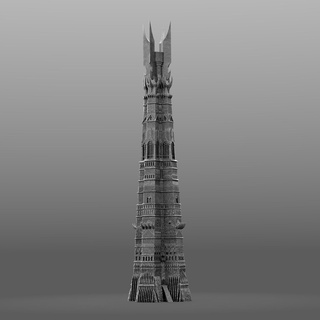 kule orthanc mimari lotr Isengard Kral yüzükler 3d print model - Mito3D