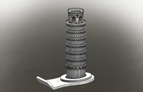tower pisa phone holder italy 3d print model - Mito3D