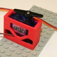 tower pro sg92r servo brick top mount various useful part motor micro lego holder 3d print model - Mito3D