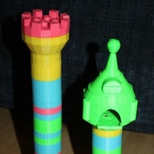 tower rapunzel castle duplo compatible game 3d print model - Mito3D