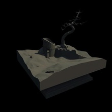 Turm-Ruinen Architektur 3d print model - Mito3D