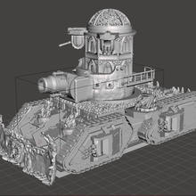 torre calaveras tanque juego khorne comedores martillo guerra 40k caos 3d print model - Mito3D