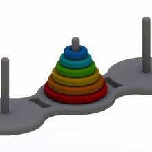 towers hanoi game 3d print model - Mito3D