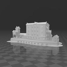 ville 1 architecture paysagiste poly 3d impression bâtiments construire île 3d print model - Mito3D