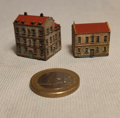 townhouse 2 - 4 models 2-4mm wg t-scale trains 3mm wargames historical games 3d print model - Mito3D