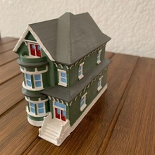 maison ville 2 architecture miniature victorien jouet peindre mini petit personnalisable collection imprimable 3d print model - Mito3D