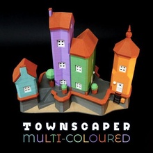townscaper multi-coloured town architecture model harbour seaside game buildings house 3d print model - Mito3D
