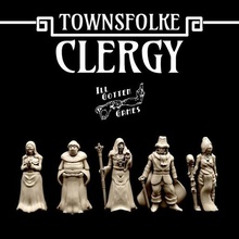 townsfolke clergy dragons dungeons fantasy games miniatures rpg wargames wargaming warhammer miniature roleplaying tabletop wargame 28mm dnd pathfinder 32mm frostgrave boargames 3d print model - Mito3D