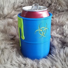 toxic chemical barrel can holder home beverage beer soda 3d print model - Mito3D
