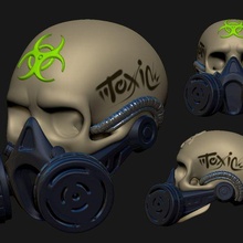 toxic skull 3d print model - Mito3D